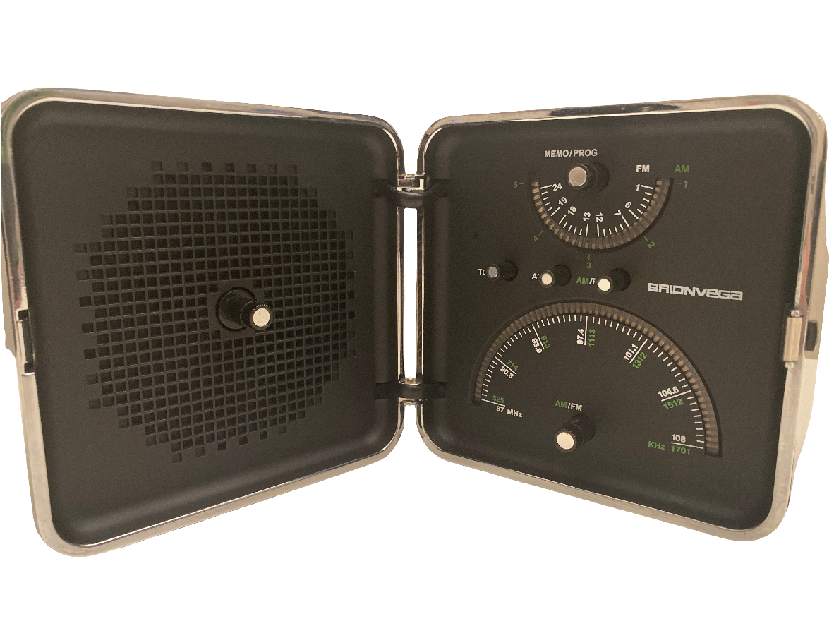 Brionvega TS505 Cubo Design Zanuso color panna