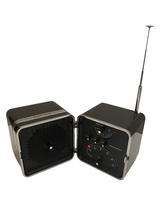 Brionvega TS505 Cubo Design Zanuso color nero