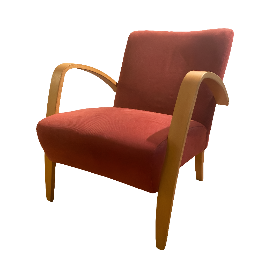 Poltrona vintage H-410 di Jindrich Halabala