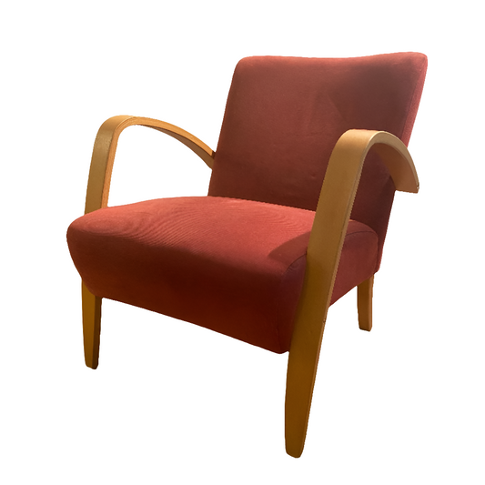 Poltrona vintage H-410 di Jindrich Halabala