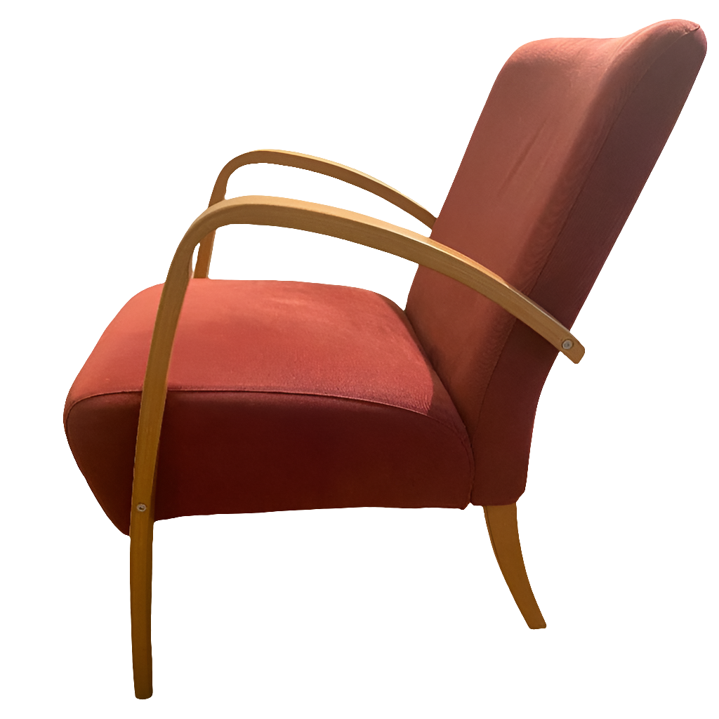 Poltrona vintage H-410 di Jindrich Halabala