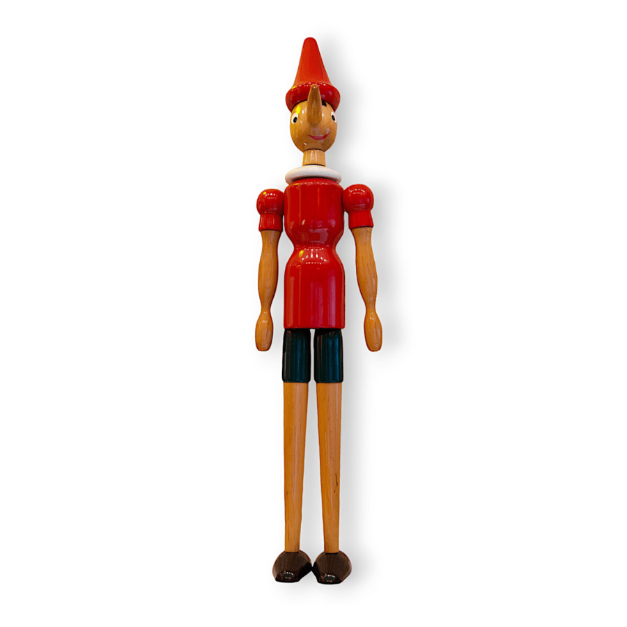 Pinocchio in legno vintage anii  '60 - '70